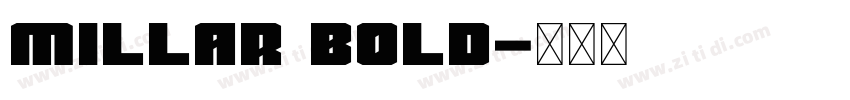 Millar Bold字体转换